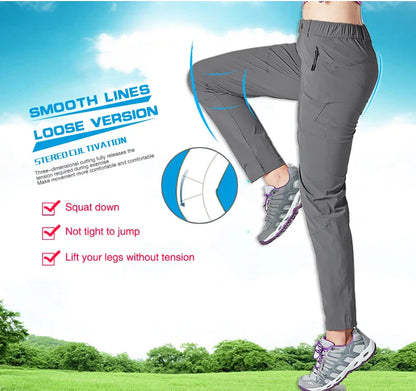 Women Hiking Pants Camping Trekking Running Climbing Mountain Trousers Lightweight Quick Dry Waterproof Summer Pants