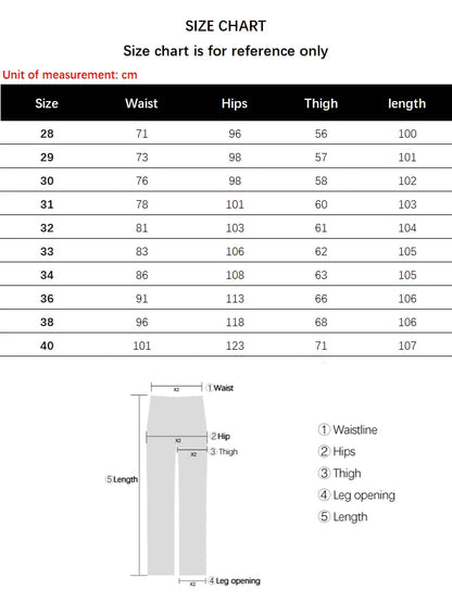 2024 New Men's Khaki White Cotton Stretch Slim Smart Jeans Casual Straight Business Fashion Beige Brand Denim Trousers