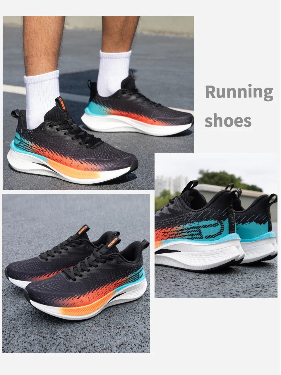 Men Jogging Sports Shoes Carbon Plate Professional Cushioning Sneakers Male Outdoor Breathable Non Slip Running Shoes