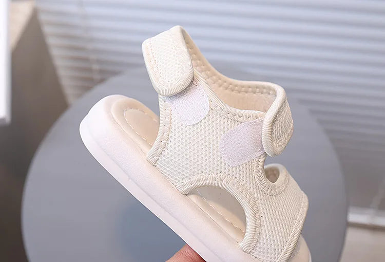 Summer Boy Casual Lightweight Cloth Vamp Beach Shoes Student Outdoor Girls Sandals Breathable Daily Platform Flat Sandals I05073