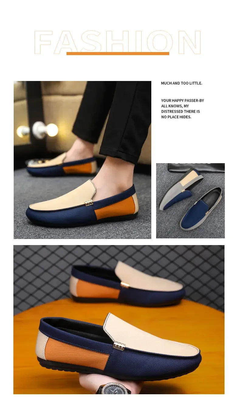 Business Shoes Fashion Casual Shoes Man Luxury Leather Loafers Breathable Slip on Male Boat Shoes Moccasins Driving Shoe