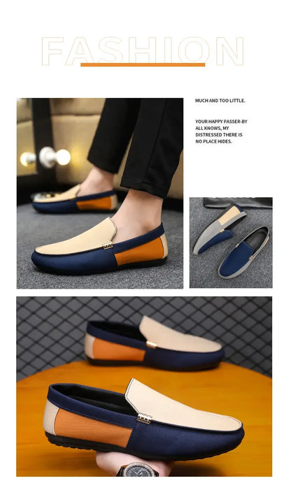 Business Shoes Fashion Casual Shoes Man Luxury Leather Loafers Breathable Slip on Male Boat Shoes Moccasins Driving Shoe