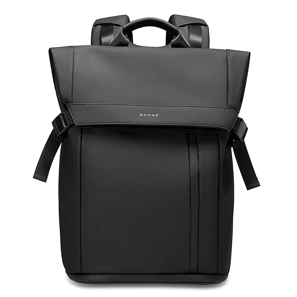 Men Fashion Backpack 15.6 inch Multifunctional Waterproof Backpack Daily Travel Bag Casual School Rucksack with Buckle