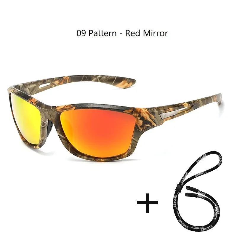 Men's Polarized Fishing Sunglasses With Glasses Chain For Men Women Driving Hiking Sun Glasses Fishing Eyewear