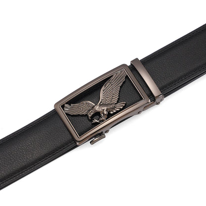 Automatic Buckle Men's Leather Belts Formal Eagle Horse Belt for Men Luxury Designer Brands Male Waist Strap Fashion Accessories