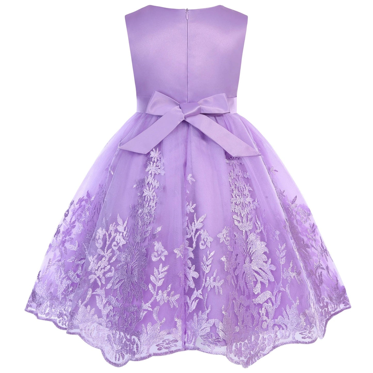 Europe and the United States cross-border new sleeveless undershirt embroidered princess dress girls flowers mesh dress flower