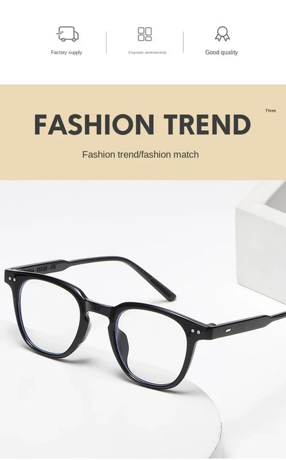 2024 New Fashion Y2K Style Glasses Frame Retro Square Glasses for Women Lady Decorative Eyeglasses Korean Powder Blusher Eyewear