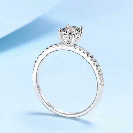 1ct 2ct Oval Cut Moissanite Ring for Women 925 Sterling Silver with Gold Plated Lab Diamond Rings Bands Fine Jewelry Gift