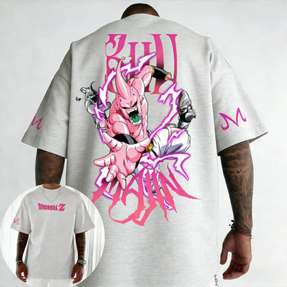 Anime T-shirt Summer New Majin Buu Co Branded Men and Women Harajuku Loose Casual Parent Child Short Sleeve
