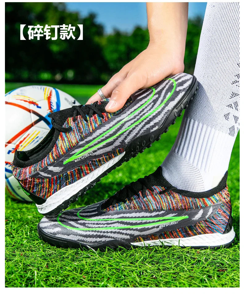 Men Training Football Boots Non-Slip Soccer Shoes Outdoor Cleats Futsal Breathable Sneakers Unisex Comfortable FG/TF Ultralight