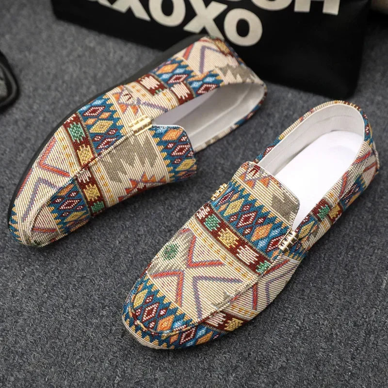 Summer Outdoor Men's Casual Shoes Breathable Man Loafers Lazy Shoes Comfortable Walking Sneakers Non-slip Flats Driving Shoes