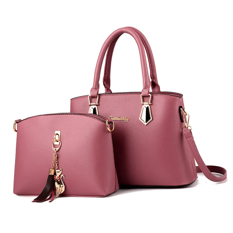 2pc/set Women Fashion Casual Totes, Luxury Handbags ,Designer Shoulder Bags, Crossbody Composite Bag Bolsos