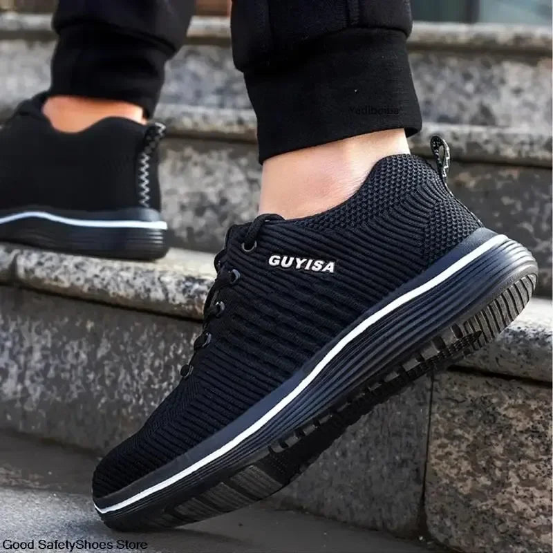 Steel Toe Safety Shoes  Anti Smashing Lightweight Work Sports Shoes  Indestructible Breathable Work Safety Shoes  Men's Comfort