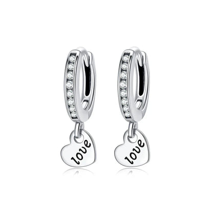 Original 925 Sterling Silver Earrings 2025 Stud Hoop Crystal Earings For Women Rose Gold Crown Heart Infinity Bee Earing Jewelry