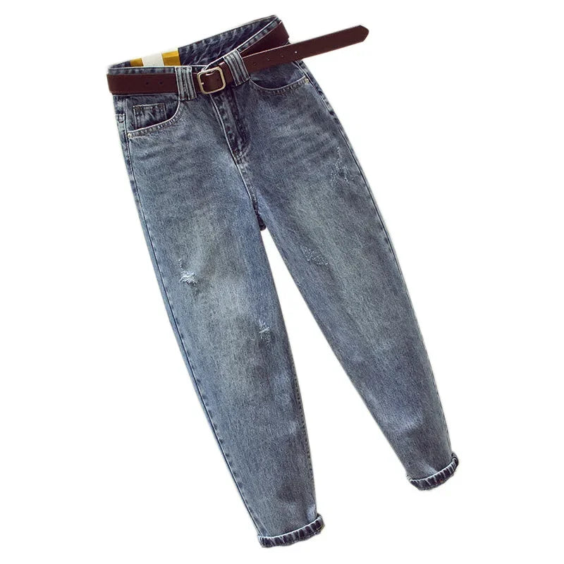 Women's Loose-fit Slimming High-waisted Versatile Cropped Pants