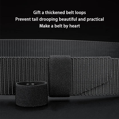 Fashion Men's Belt, Alloy Automatic Buckle, Canvas Belt, Sports Belt, Large Size 110-160cm Can Cut Belt, Men's Automatic Belt