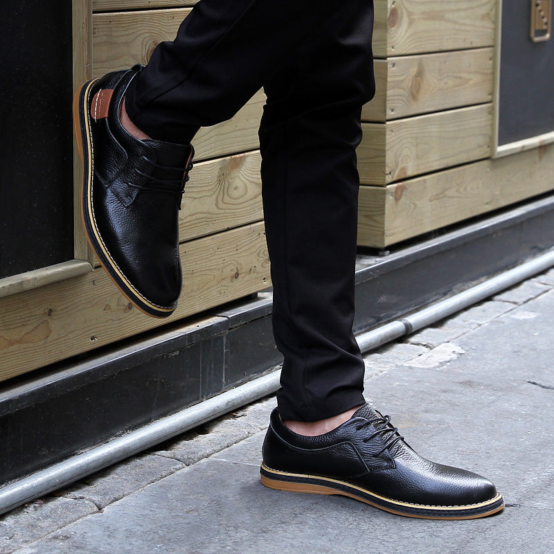 Genuine Leather Men Dress Shoes Oxfords Brogue Lace Up Italian Mens Casual Shoes Luxury Brand Moccasins Loafers Plus Size 38-48