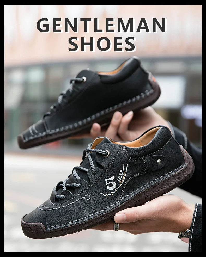 Men Leather Casual Shoes Outdoor Comfortable High Quality Fashion Soft Homme Classic Ankle Non-slip Flats Moccasin Trend