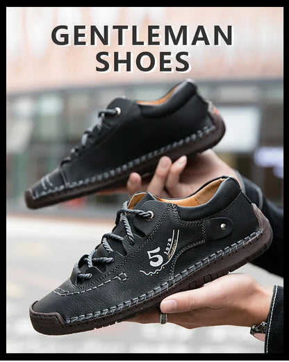 Men Leather Casual Shoes Outdoor Comfortable High Quality Fashion Soft Homme Classic Ankle Non-slip Flats Moccasin Trend