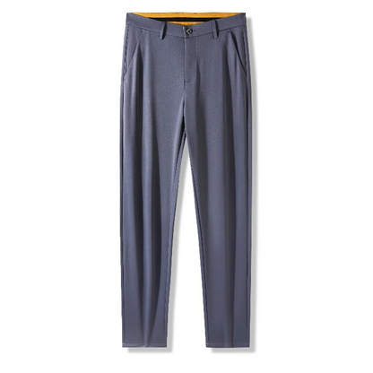 Men Spring Summer Thin Formal Dress Pants High Quality Elastic Waist Business Casual Suit Trousers Work Office Black Long Pants
