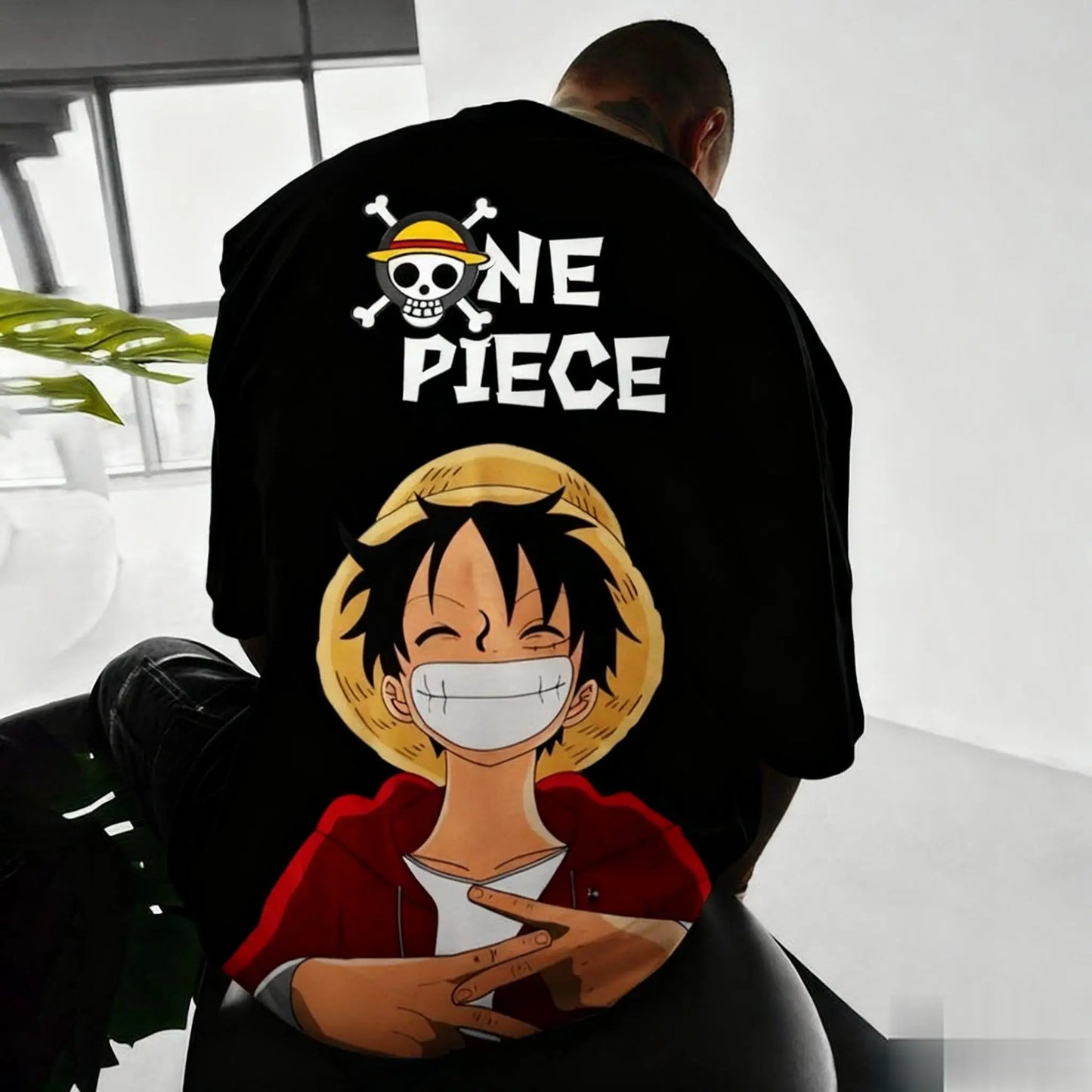 Camiseta One Piece Anime Luffy Algodão Desenho Animado Manga Curta Camiseta Estampada Casual Verão Top Masculino Feminino Nova Moda Y2k Roupa Masculina