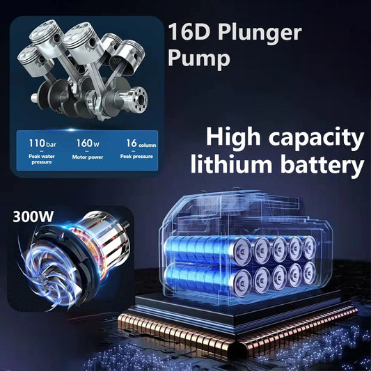 Cordless High Pressure Car Washer Spray Water Gun  Battery Foam Generator Car Washing Machine for Home