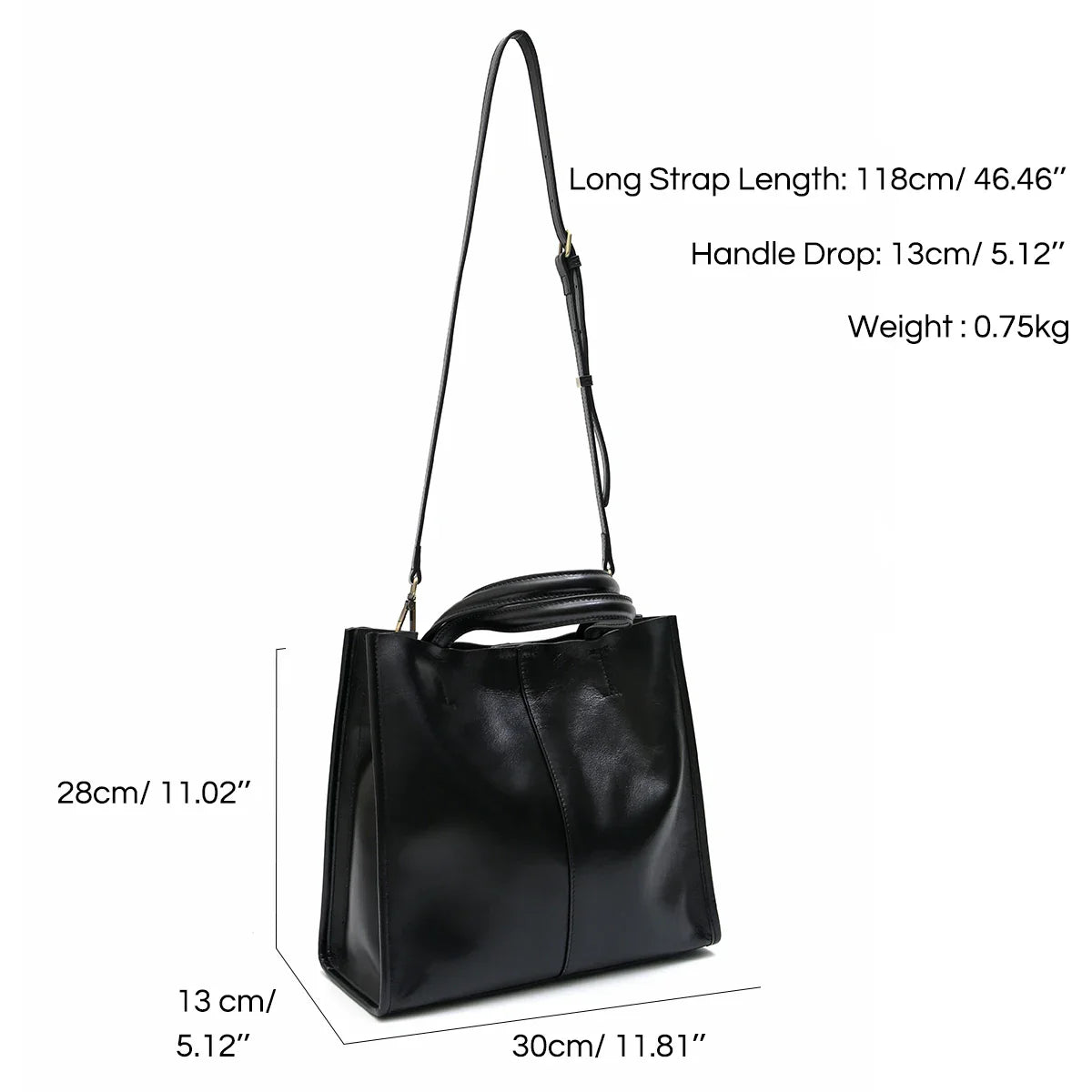Minimalist Vintage Genuine Leather Tote Women Luxury Classic Top-handle Bag Large Capacity Cross body Shoulder Handbags Business