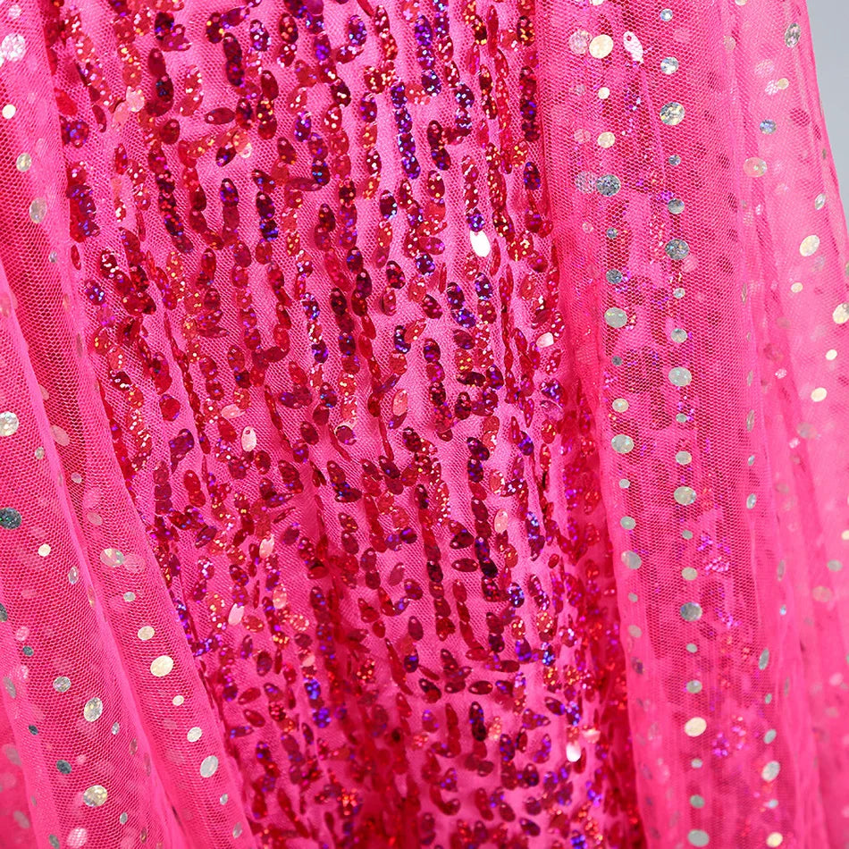 Children Elsa Cosplay Little Girls Princess Carnival Birthday Sequin Dress Kids Cinderella Performance Blue White Rose Red Dress