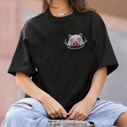 Printing Men's and Women's Summer New Fashion Cotton Breathable Unisex Round Neck Anime T-Shirt