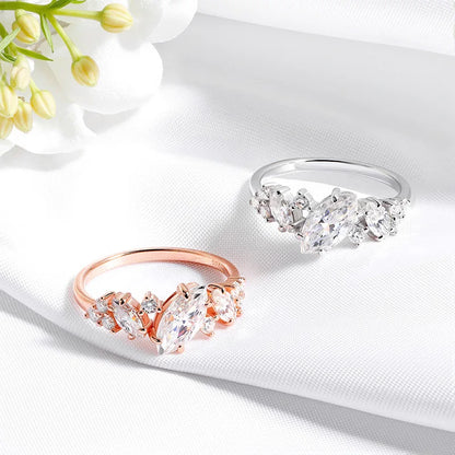 1.84cttw Marquise Cut Moissanite Wedding Ring for Women Luxury Quality Sterling Silver 925 Lab Diamond Band Certified