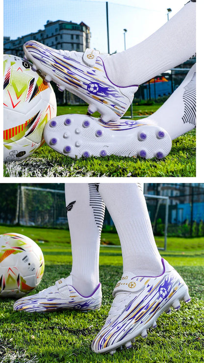 New Kids Professional Soccer Shoes Cleats TF Indoor Men Football Field Boots Original Football Society Shoes Grass Training Fast