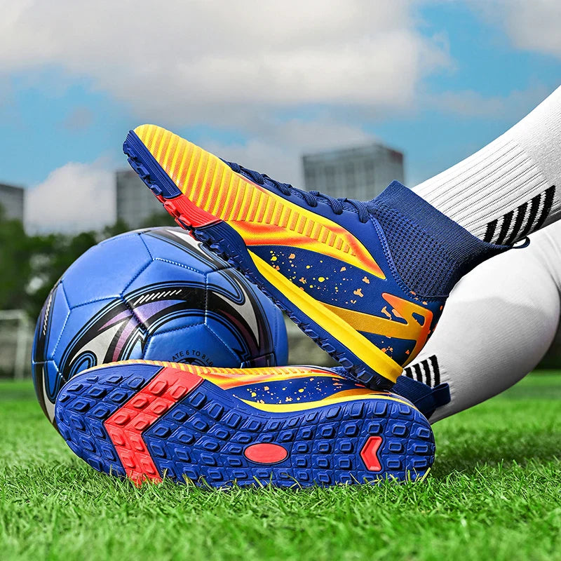 New Men Football Boots Sports Shoes Futsal High Ankle Soccer Shoes High-quality Indoor Non-Slip Outdoor Ultralight Non-Slip