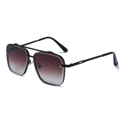 Sunglasses Cool Men Vintage Luxury Brand Design Metal Sun Glasses Women