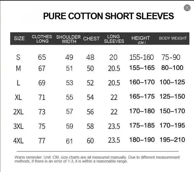 2026 Summer New Men's Pure Cotton T-Shirt - Casual and Fashionable, Breathable Men's and Women's Top