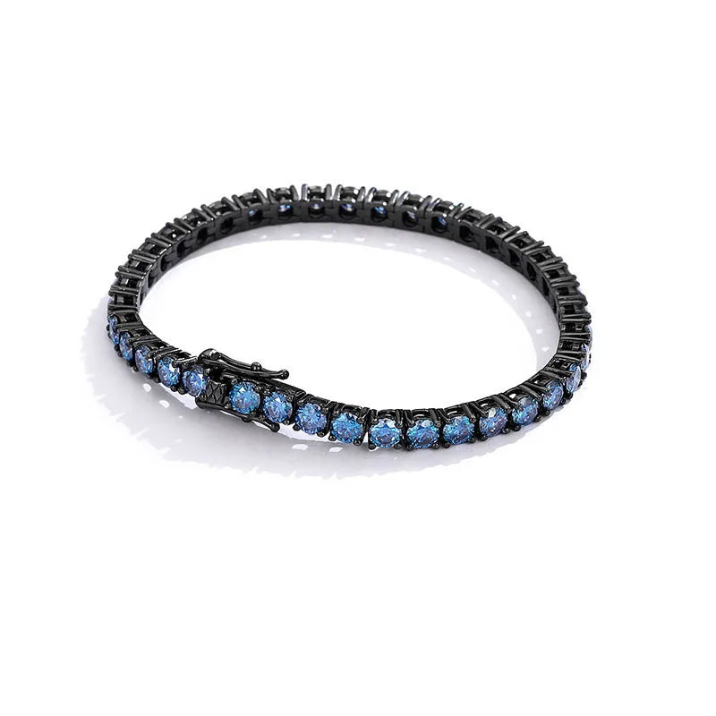 TY 3-5MM Moissanite Bracelet For Women Men 925 Sterling Silver Chain Bracelet D VVS1 Fine Luxury Jewelry Lab Gemstone