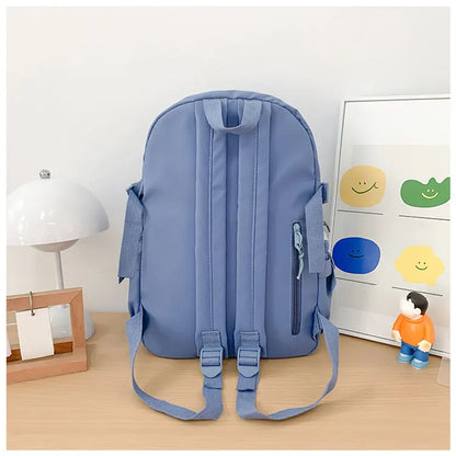 New Cute Nylon Backpack Suitable for Young Girls, Female Students, and Ladies, Multi-Pocket Student Backpack