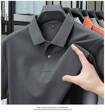 20 Colors Men's 100% Cotton Polo Shirt - Summer Casual Breathable Tee,Ideal for Golf and Sports,Business Casual,Silk-Like Finish