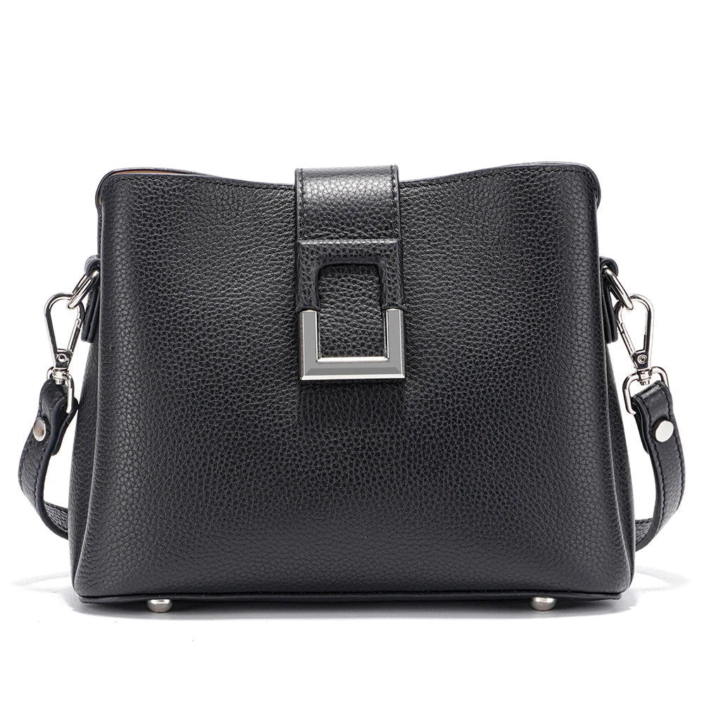 Genuine Leather White Designer Noble Shopper Shoulder Bag Commuter Large Bucket Handbag Women Tote Bucket Cross Body Bag