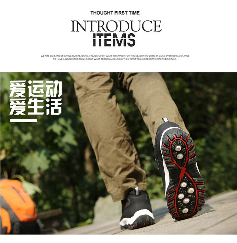 Men's leather Casual Shoes, Men's Sports Shoes, Spring,Autumn,Winter Shoes, Men's Tennis lightweight Wear-resistant Hiking Shoes