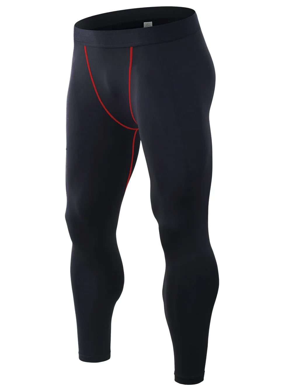 Men's compression sports pants fast drying fitness sports pants running tight pants training tight pants black red gray line