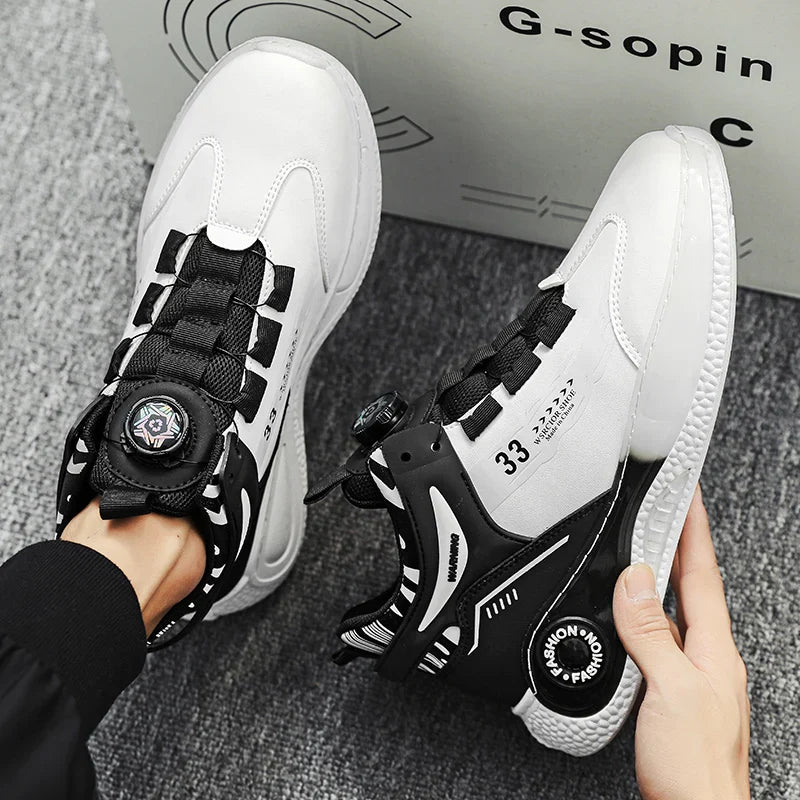 Tênis Masculino com Fivela Rotativa Confortável Antiderrapante Cadarço Durável para Atividades ao Ar Livre