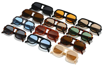 Retro Square Sunglasses Women Fashion Brand Design Gradient Shades UV400 Men Punk Sun Glasses