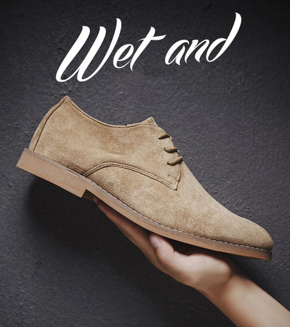 Sapatos Masculinos Derby de Luxo, Sapatos de Couro de Camurça de Alta Qualidade para Homens, Sapatos Casuais de Negócios, Sapatos de Amarrar Masculinos para Festas e Casamentos, Tamanho Grande