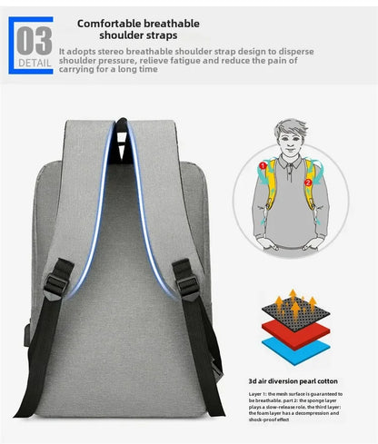New Anti-theft USB Waterproof Hard Case Travel Smart Laptop Motorcycle Backpack Man EVA Fashion Business Men's Shell Backpack
