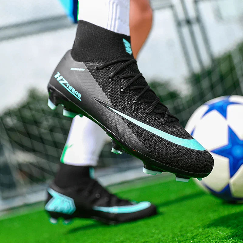 New Men Soccer Shoes Football Boots Cleats Adult Outdoor Breathable Training Sport Long Spikes Boys Non Slip Match Comfortable