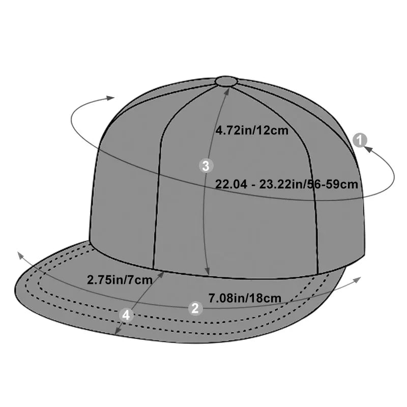 Unisex Horns Snapback Hip-hop Hats Spring and Autumn Outdoor Adjustable