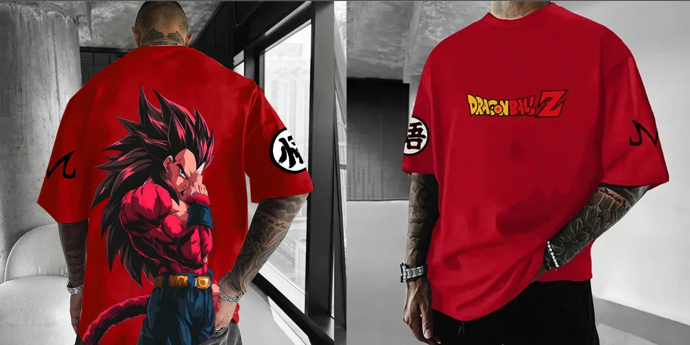 Animation T-Shirt Men's Street Hip Hop Loose Casual Trend Children's Parent-Child Short Sleeve Top