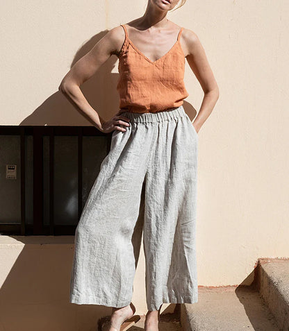Vintage Cotton Linen Women's Summer Tank Top Sleeveless Harajuku Basic Cuasal Female Top For Girls Camisole Women Clothing