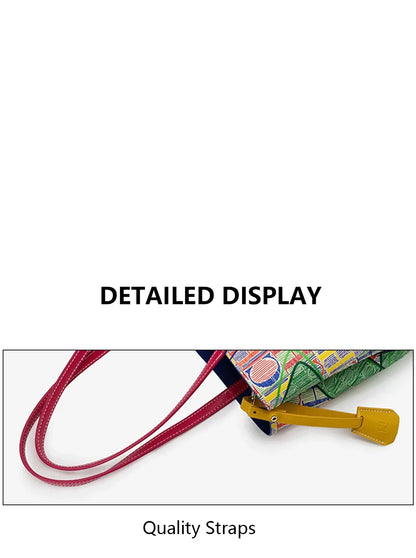 Women's Handbag Fashion Letter Printed Flower Design Large Capacity High End Texture Crossbody Bag