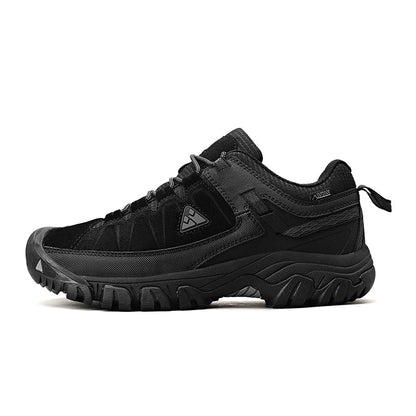 High Quality Men Hiking Shoes Durable Leather Climbing Shoes Outdoor Walking Sneakers Rubber Sole Factory Outlet